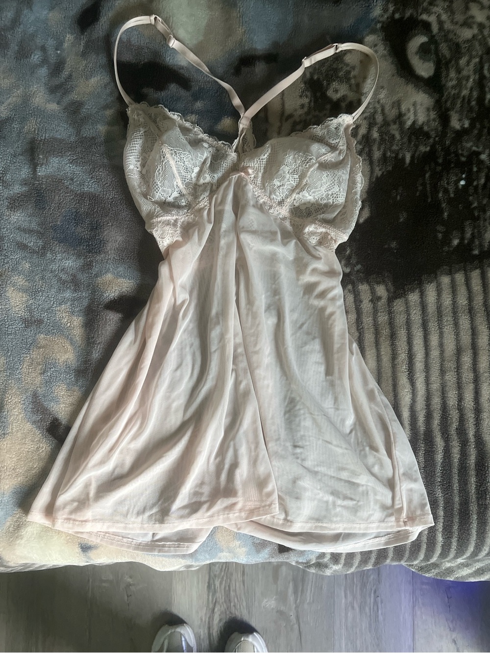 Gilligan & O'Malley Lace-Trim Slip Chemise - Blush